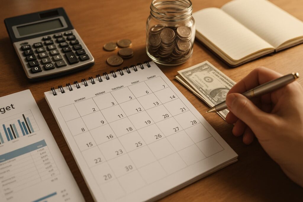 calendrier financier mensuel